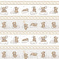 Sleepy Teddy - Oatmeal/Gray Border Stripe # 8525S-34