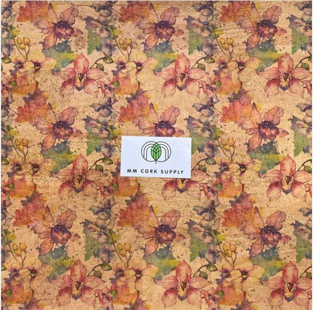 Small Scale WatercolorCork Fabric - 18" x 36"