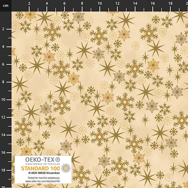 Snow Crystals Stof - Cream - 4593-206