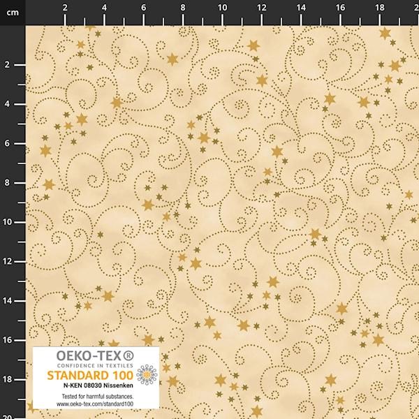 Snow Crystals Stof - Cream - 4593-210
