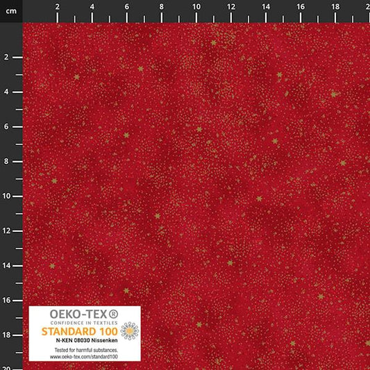 Snow Crystals Stof - Red - 4593-405
