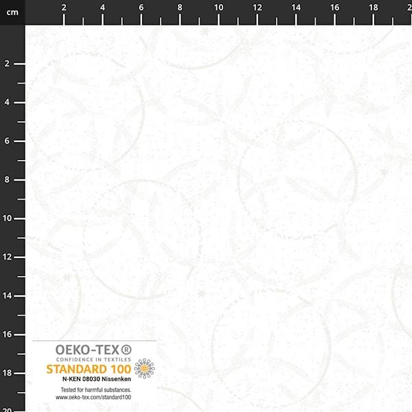 Snow Crystals Stof - White - 4593-115