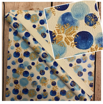 Snowballs and Snowflakes  Printed Vinyl 12x53"