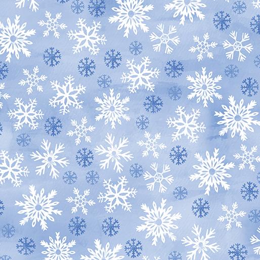 Snowflake Wishes - Wintery Snowflakes Light Blue - 15191-50