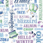 Snowflake Wishes - Wintery Words White  - 15189-09