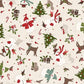 Snowtop Mountain - Cream Christmas Toss Flannel # F11162M-E