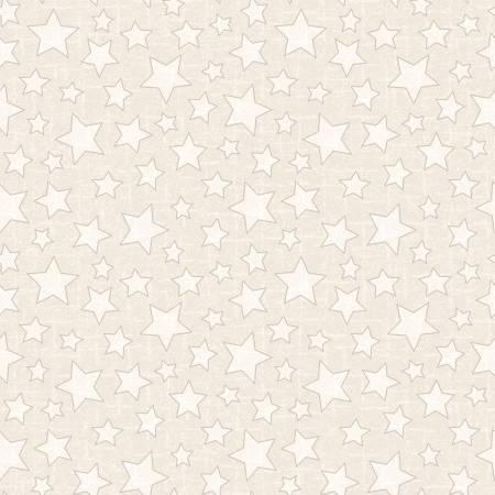 Snowtop Mountain - Cream Star Flannel # F11165M-E