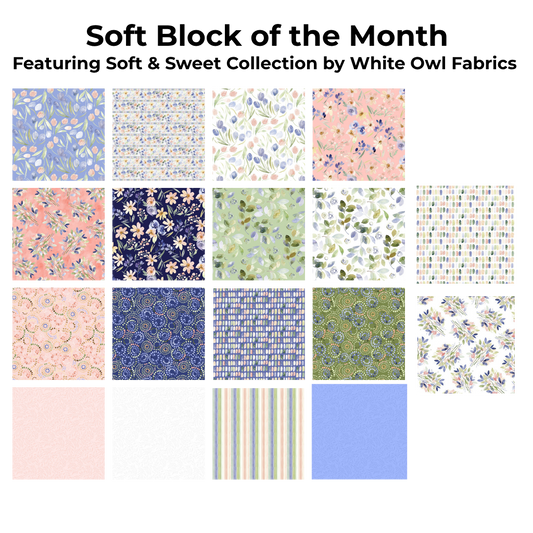 Soft  Block of the Month Fat Quarters Insurance Bundle