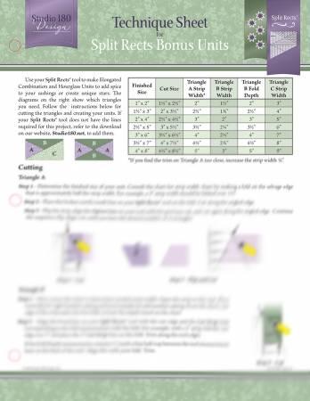 Split Rects Bonus Units Technique Sheet - DTEC22 – Lori's Country Cottage