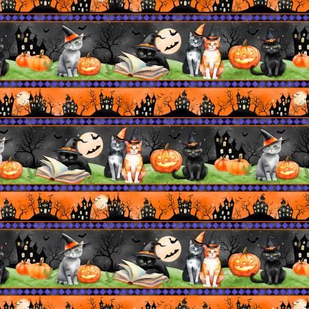 Spooky Tails - Repeating Stripe Multi # 33930-897