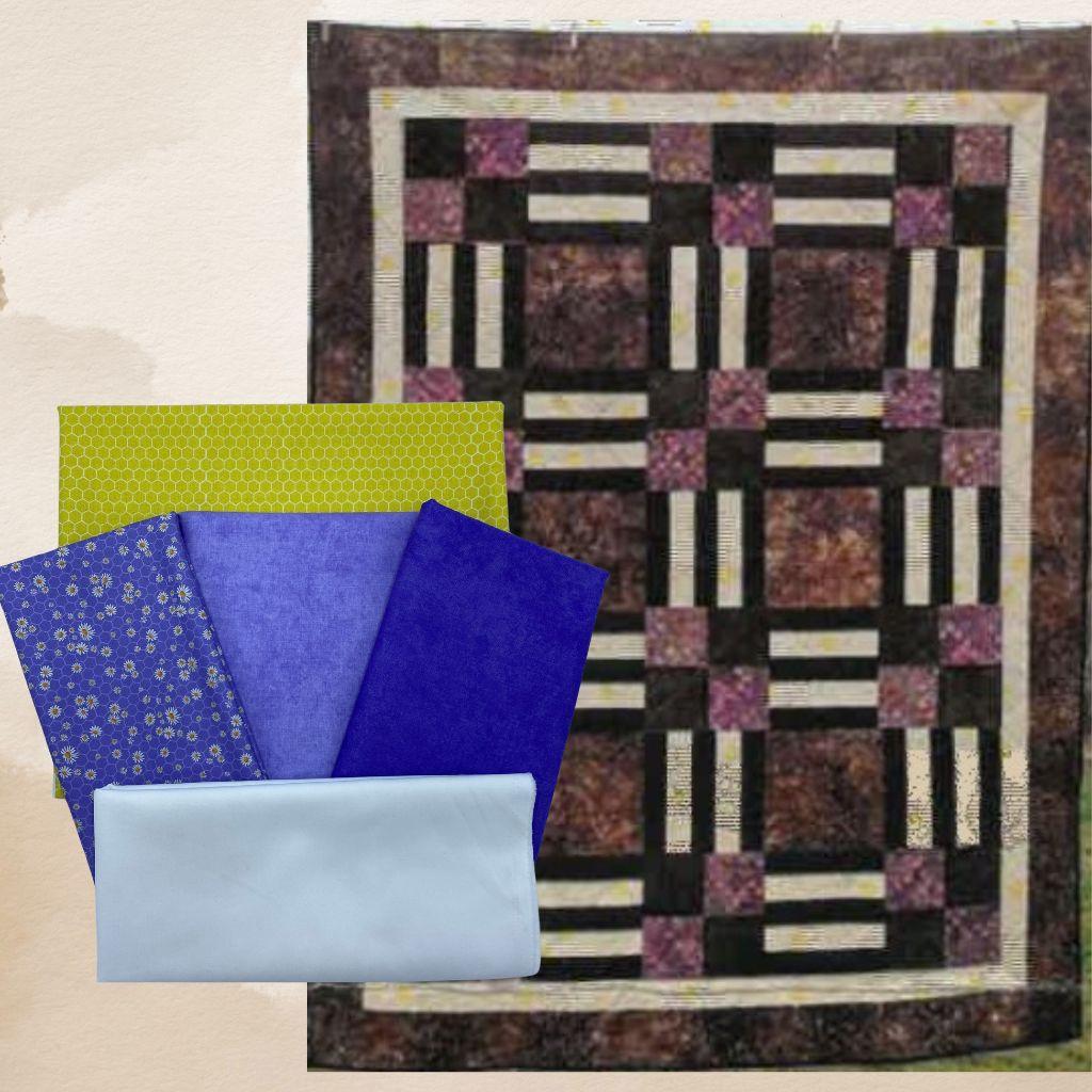 Spring  Patches & Rails Lap Quilt Kit