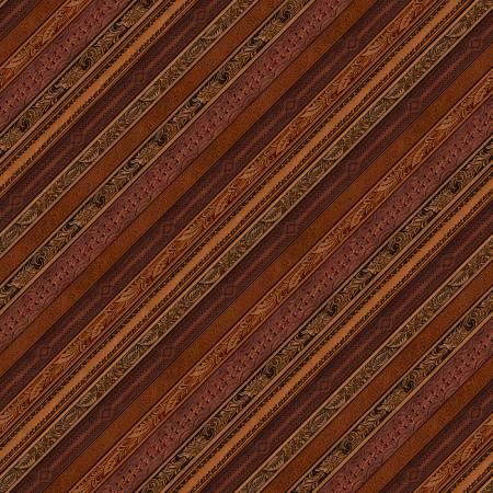 Spurs & Spirit - Dark Brown Embossed Leather Stripe # BQ4526-39