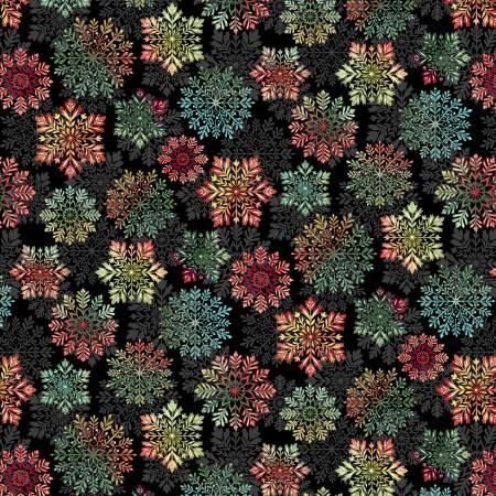 Sweet Christmas Memories - Black Snowflake Toss I2 Inch # 3626-99