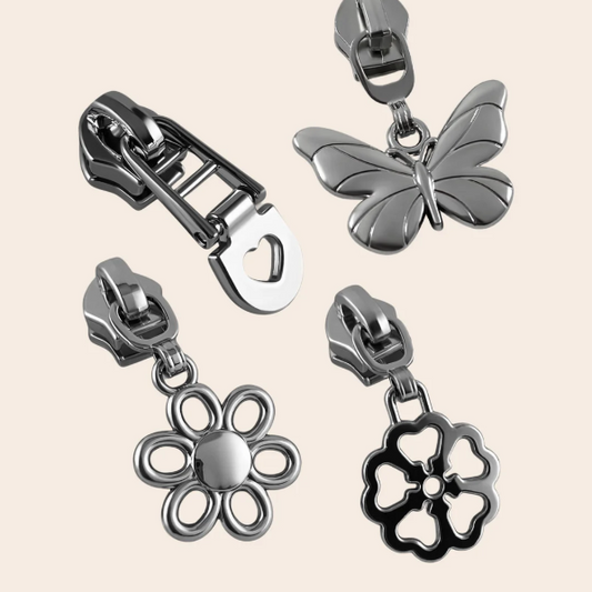 Sweetheart - Zipper Pull Bundle - Silver - Size 5