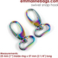 Swivel Snap Hook - 1" - Iridescent Rainbow - 2 pack -  EBHK-25-IRI2