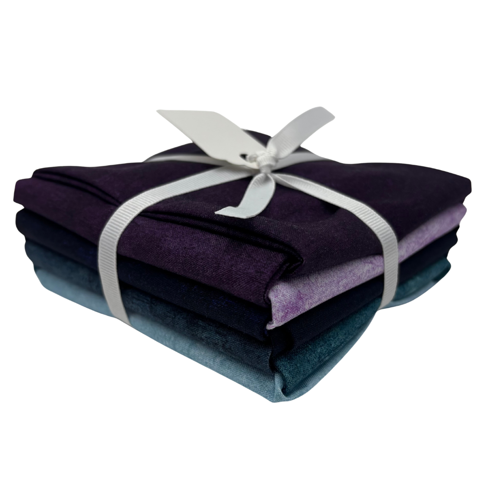 TEXtures Basic  Purple Teal Fat Quarter Bundle - 8 Pack
