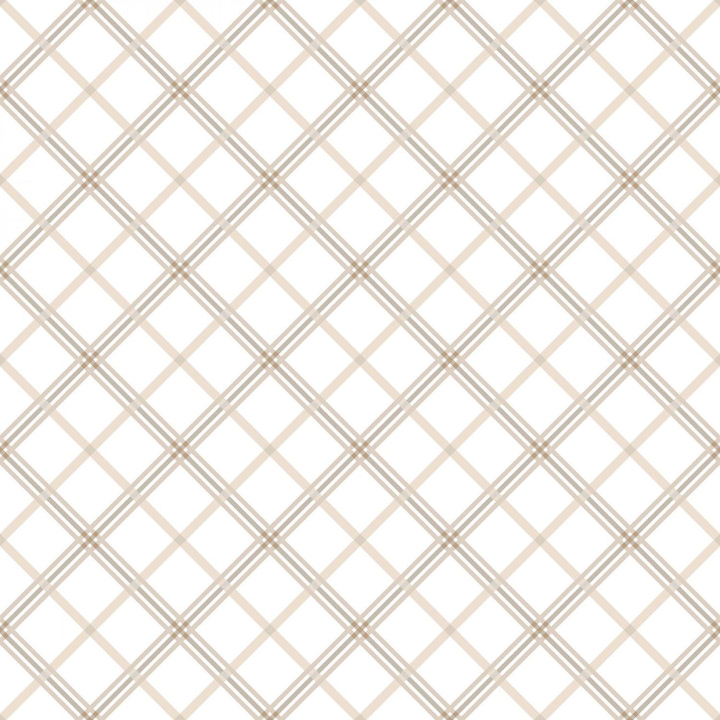 Kimberbell Basic - Cream/Taupe - Plaid - 8262-E