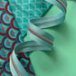 Teal Stripe Zipper Tape with Nickel Teeth # SASSKIT-17M