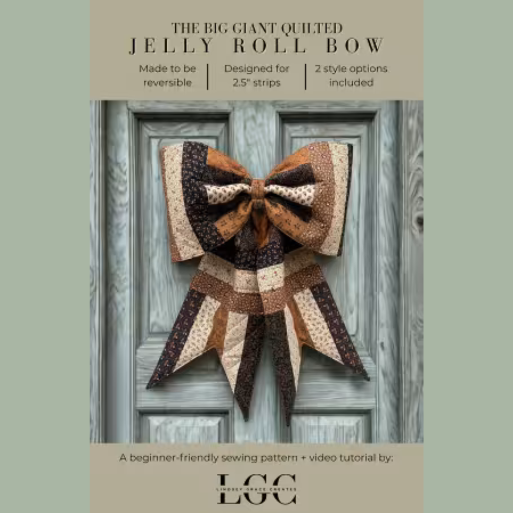 The Big Giant Quilted Jelly Roll Bow # LGC-TBGQJRB