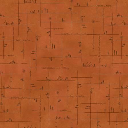 The Mountains Are Calling - Rust Broken Plaid 12 Inch repeat HG041625 # 3136-35