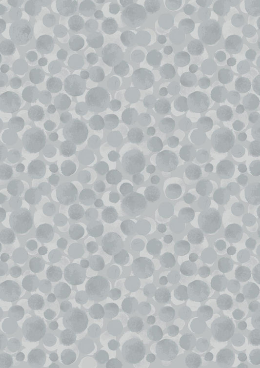 The Secret Winter Garden Flannel - Bumbleberries - Light Grey - BBF02