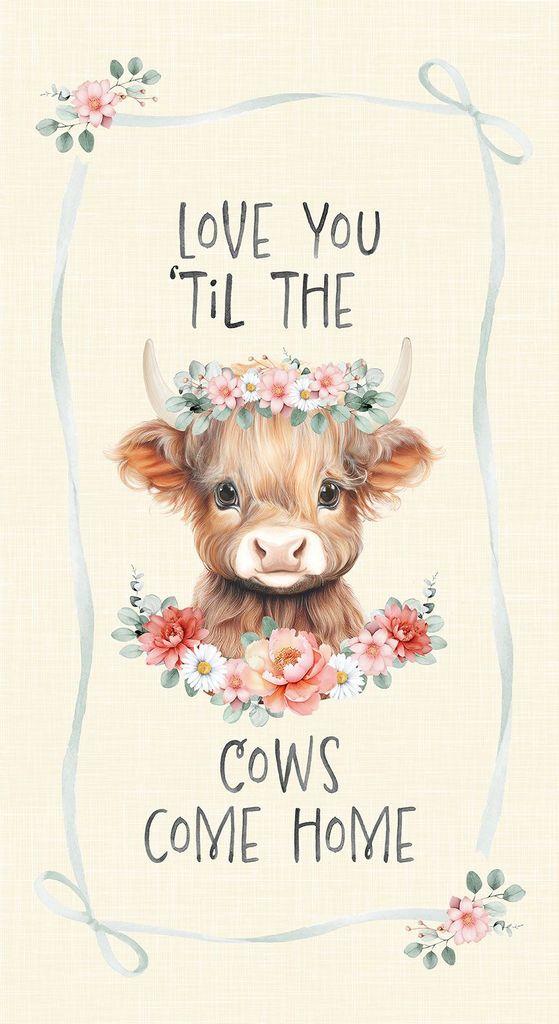 Till the Cows Come Home Panel - CD4040 Cream