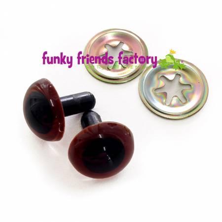 Toy Eyes Crystal - 15mm Dk Brown # FF15BROWN