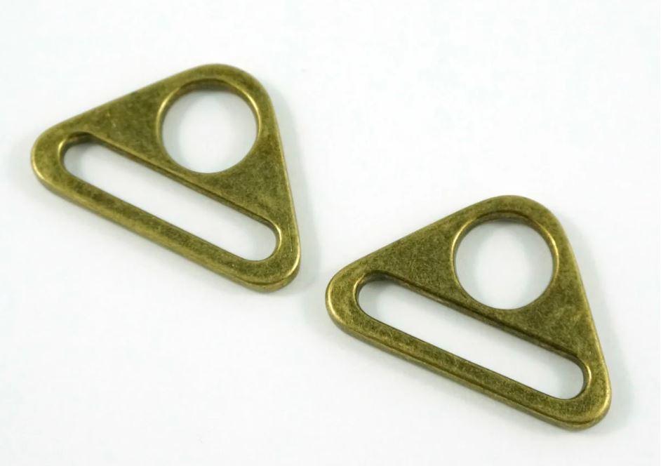 Triangle Rings - 1" (25mm) - Gunmetal - 2 pack - TRI-25mm-GM/2