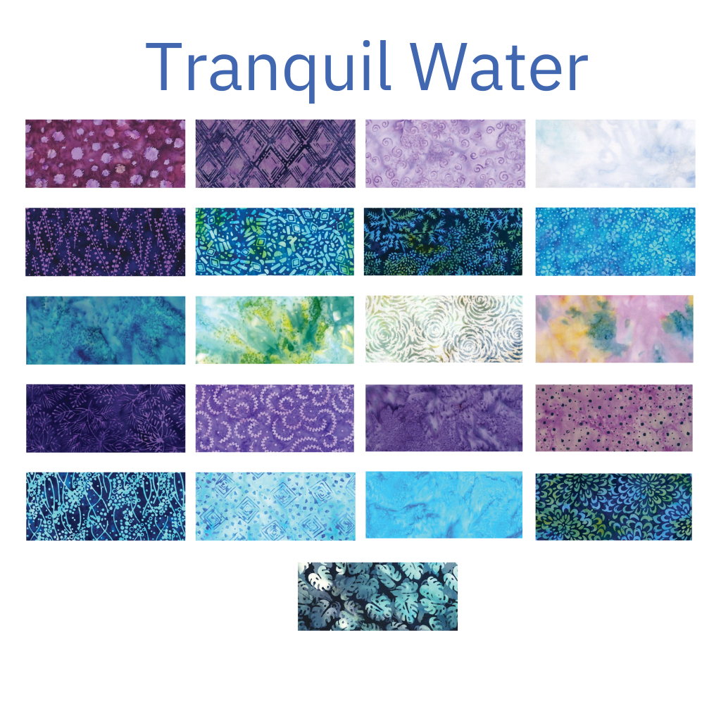 Tranquil Water Block of the Month - Fat Quarter Insurance Bundle