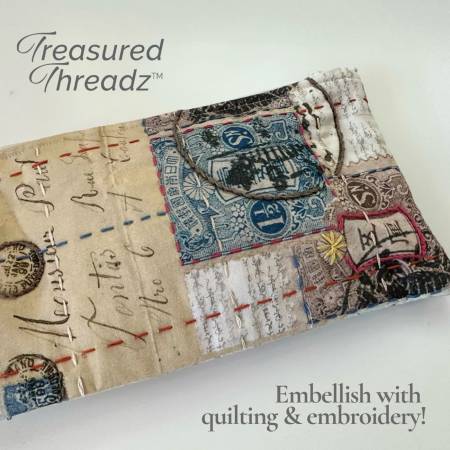 Treasured Threadz® Collage Fabric Panel - Around the World # ABTT204