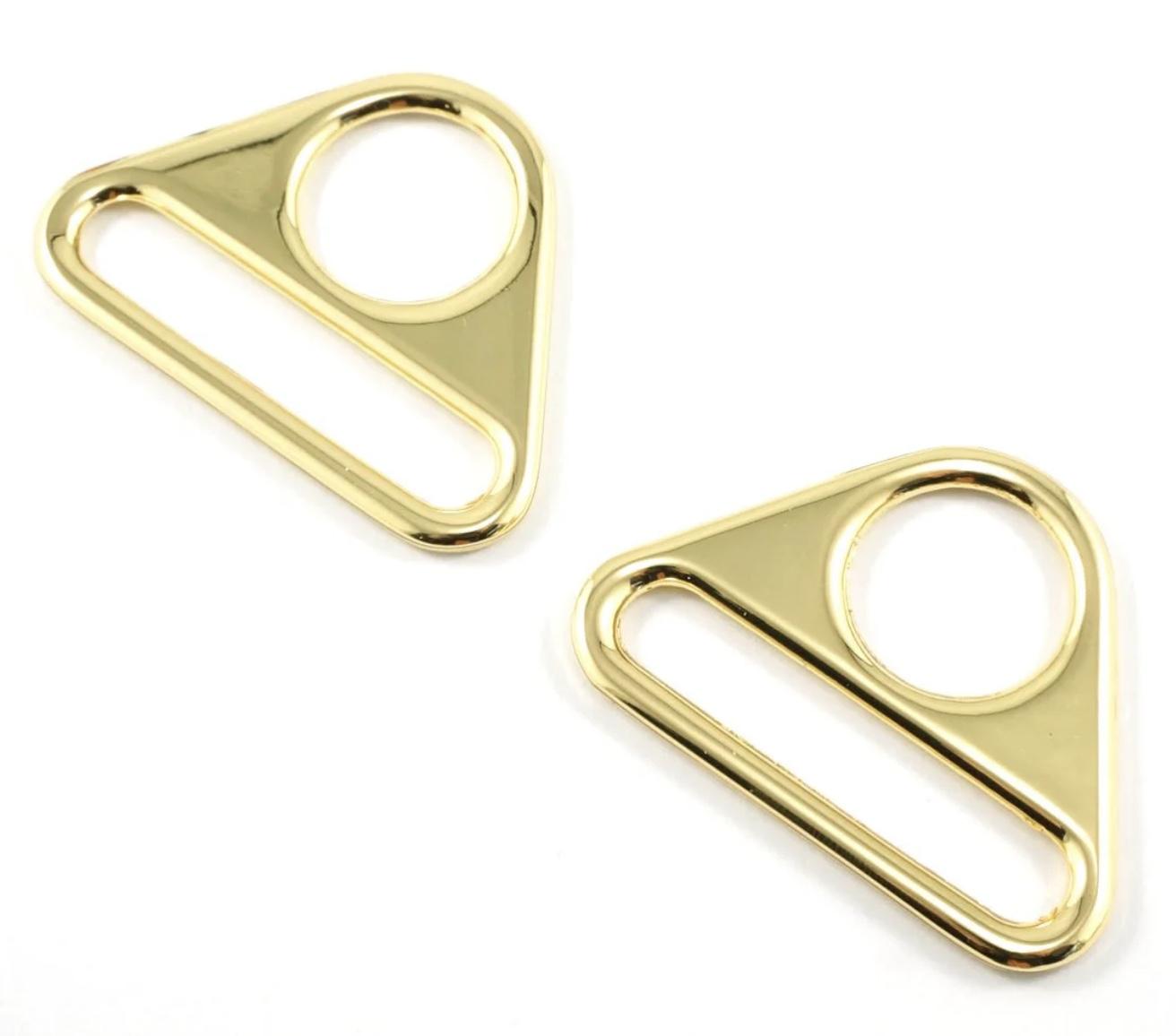 Triangle Rings 1 1/2" - Gold - 2 pack - EBTRI-38-GO/2