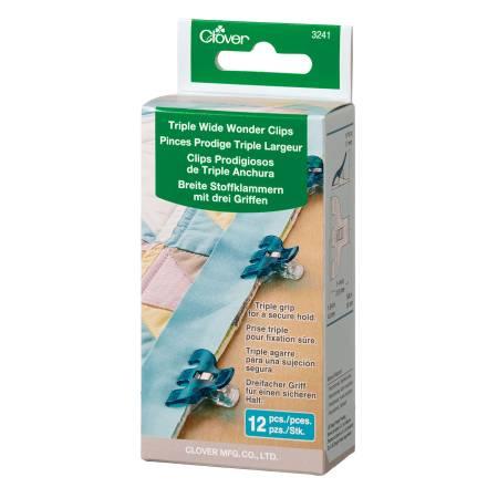 Triple Wide Wonder Clips 12pc # 3241CV