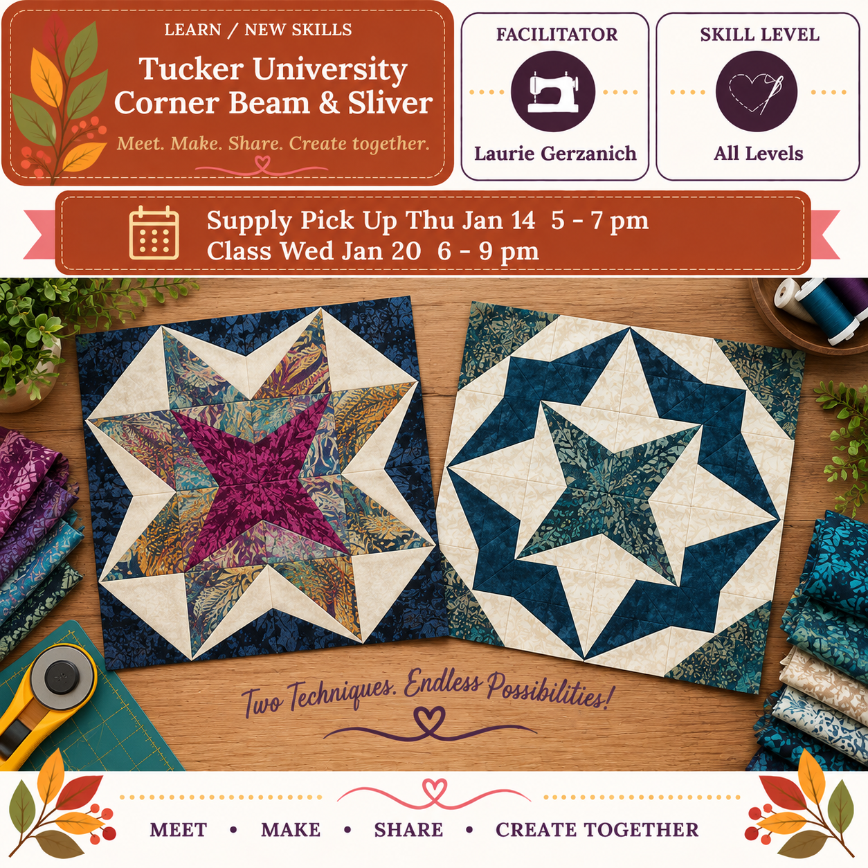 Tucker University - Corner Beam & Sliver - Starts Thu Jan 14 @5pm