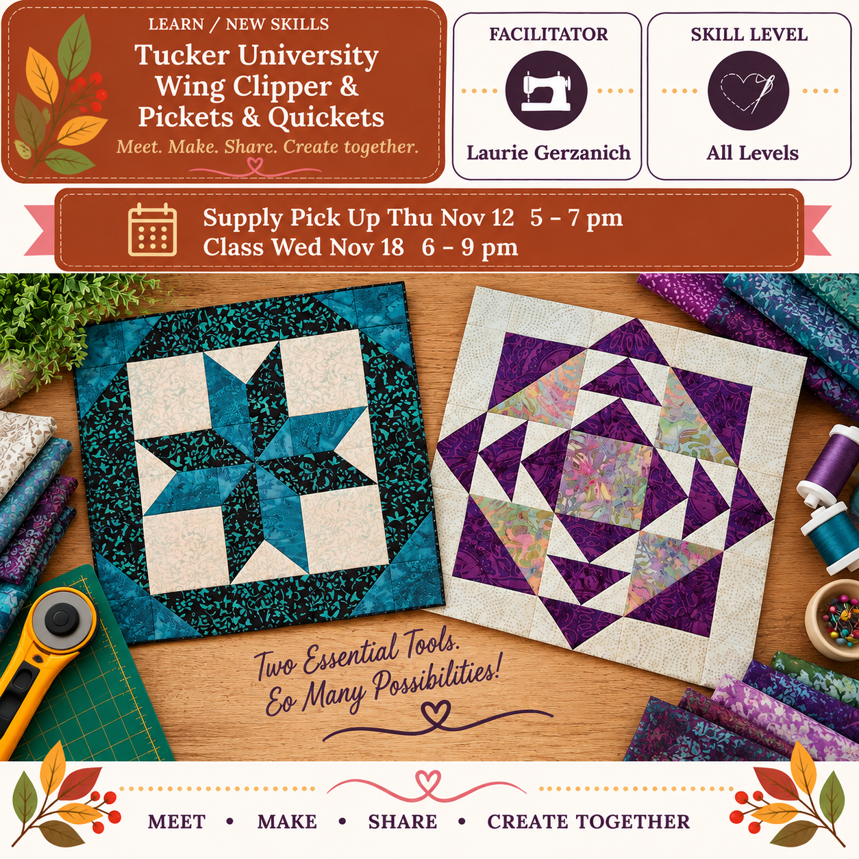 Tucker University - Wing Clipper 1 & Pickets & Quickets - Starts Thu Nov 12 @5pm