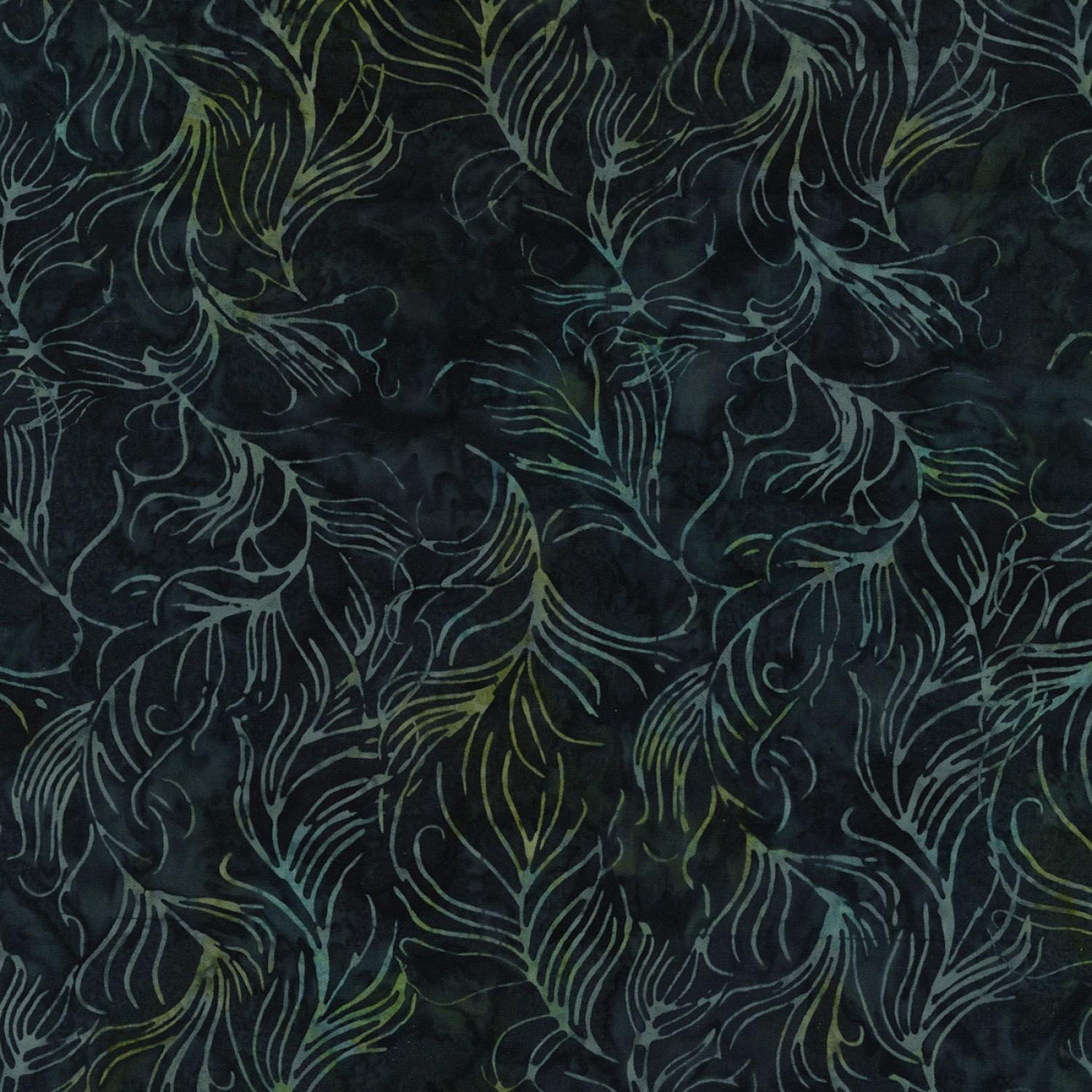 Twilight Swirly Palm Leaves Batik # B1056-TWILIGHT