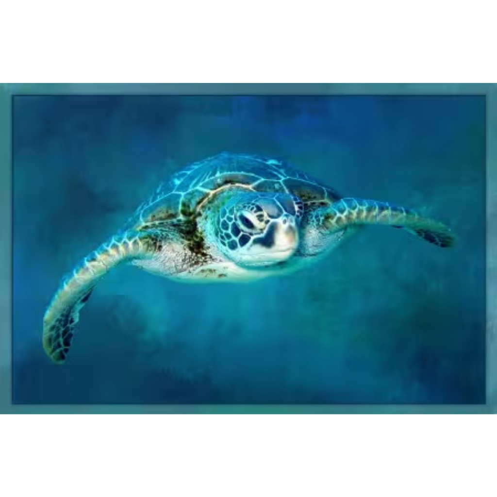 Underwater Sea Turtle Panel 20in x 13in # OCE-015