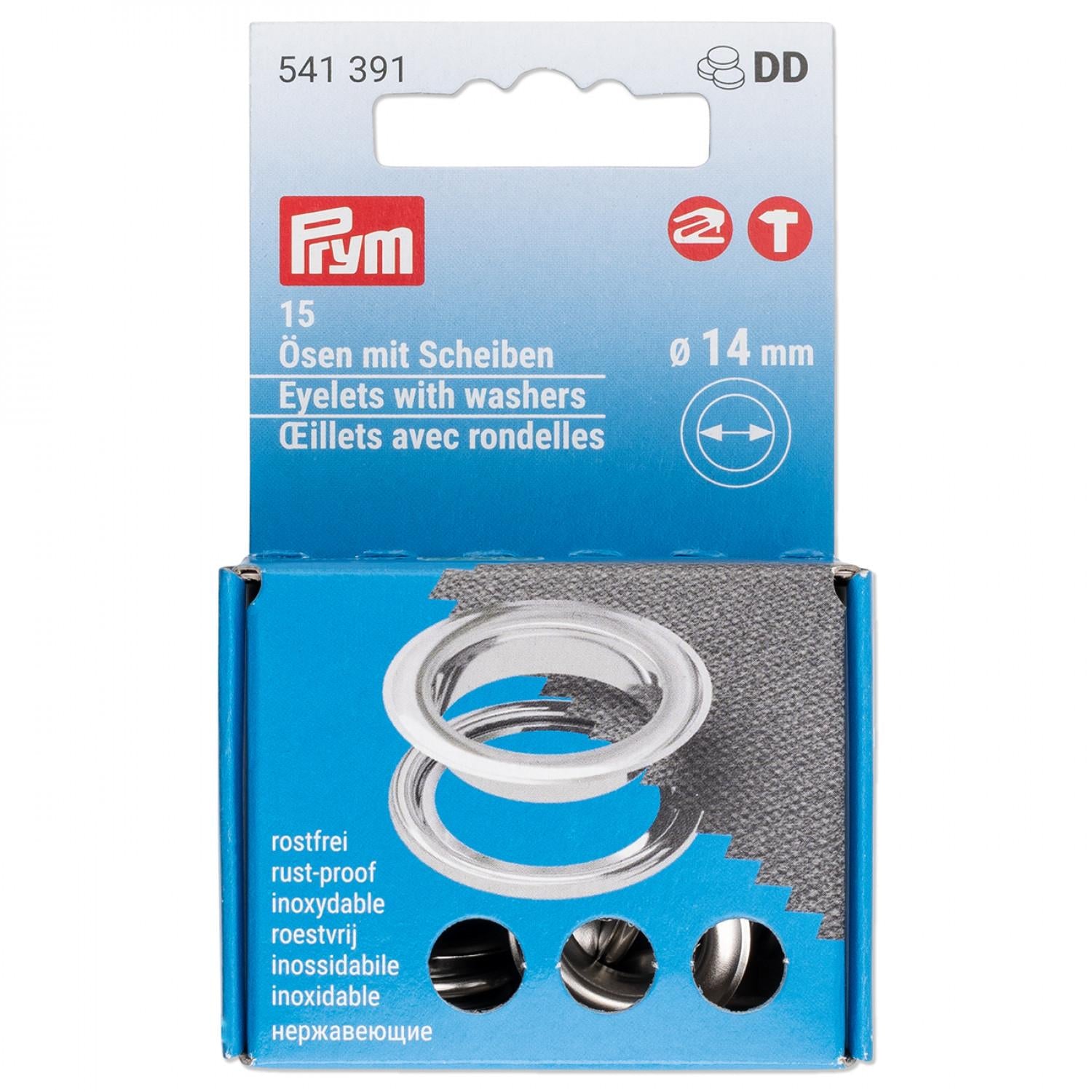 Eyelets & washers, 14.0 mm, silver-coloured - 541391