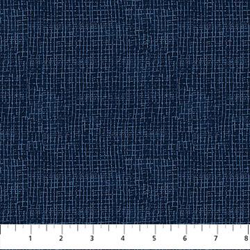 Village Folk Flannel - Grid Texture - Navy - F28828-48