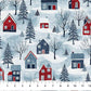 Village Folk Flannel - Large Houses - Light Blue Multi - F28823-42