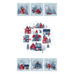 Village Folk Flannel Panel - Blue Multi - F28822-10