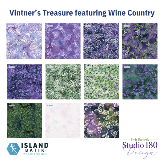 Vintner's Treasure Block of the Month - Fat Quarter Insurance Bundle