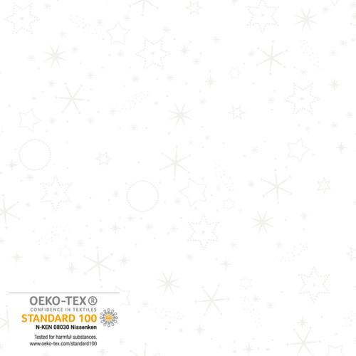 We Love Christmas 2025 - White Pearl Stars Snowflakes - 4592M-111P