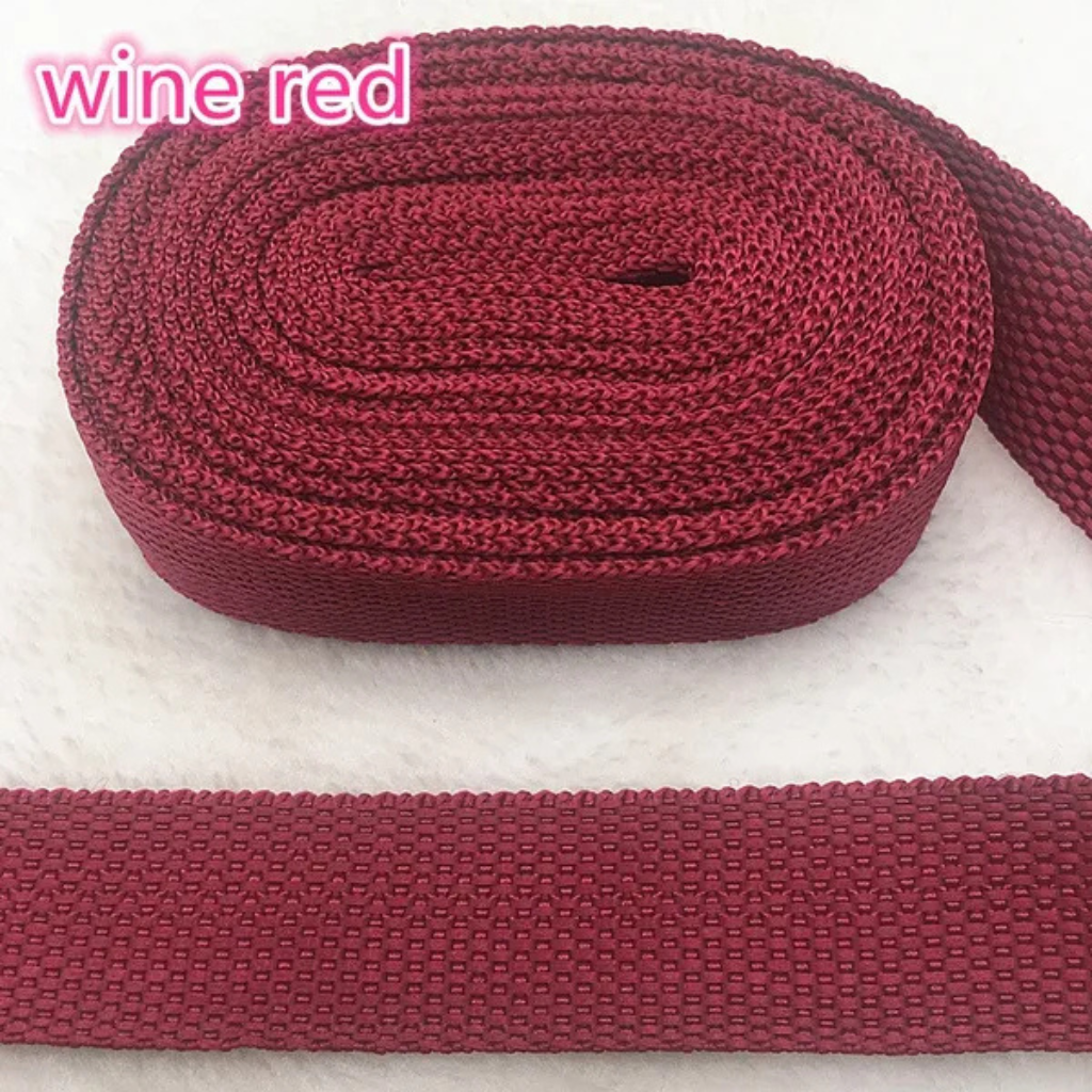 Webbing Nylon 1"Wine Red 5yds