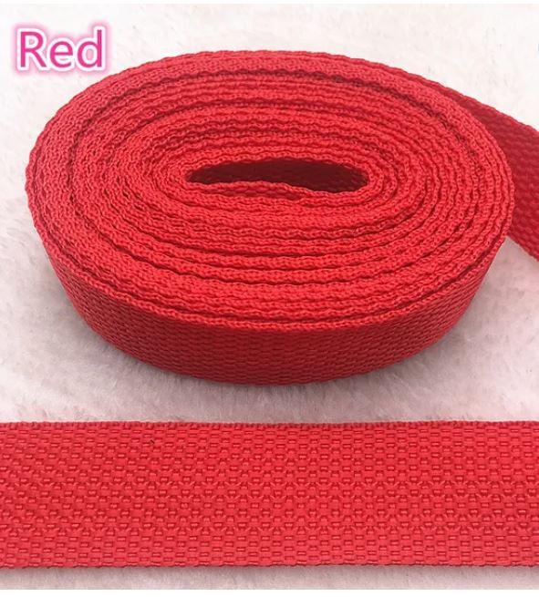 Webbing Nylon 1" Red 5yds