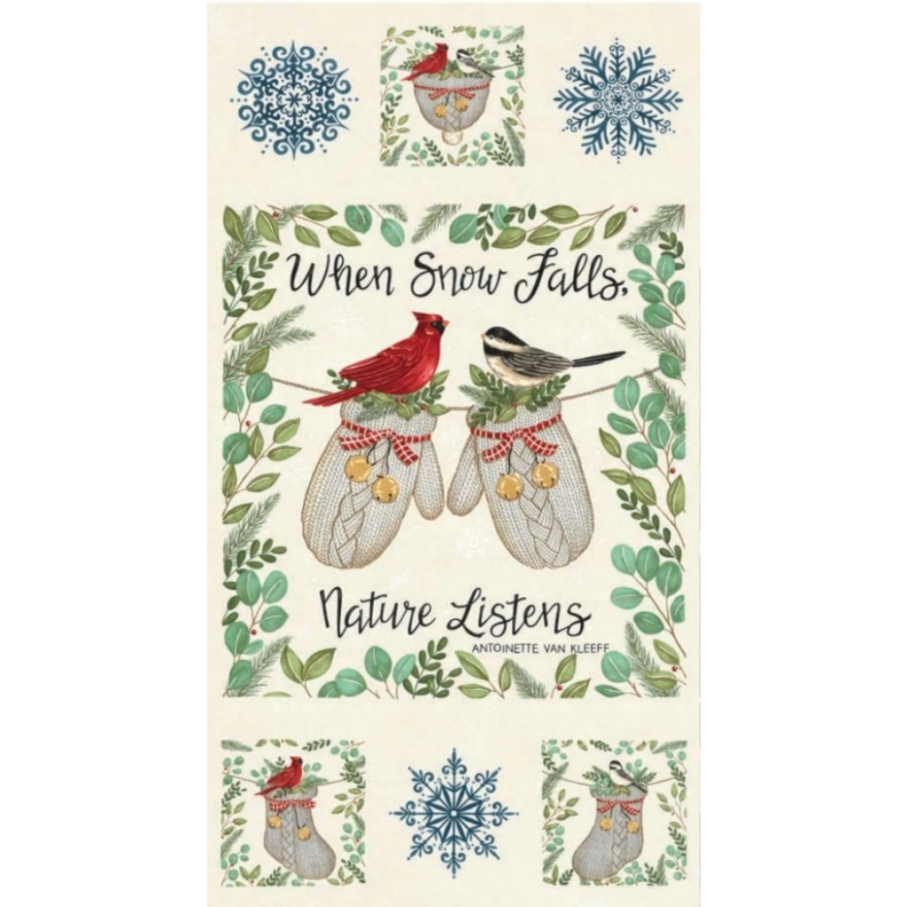 When Snow Falls Panel - Snowy White - 56178-11