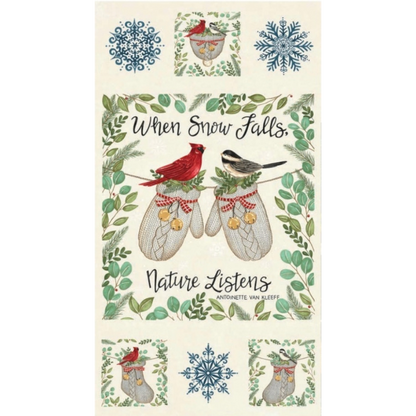 When Snow Falls Panel - Snowy White - 56178-11