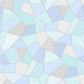 White/Blue Patchwork Quilt Flannel # F11310M-WB