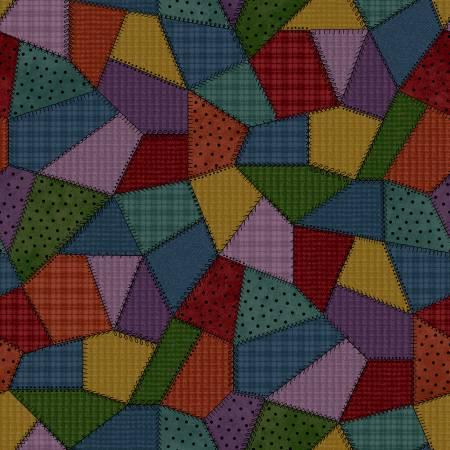 White/Pink Patchwork Quilt Flannel # F11310M-WP
