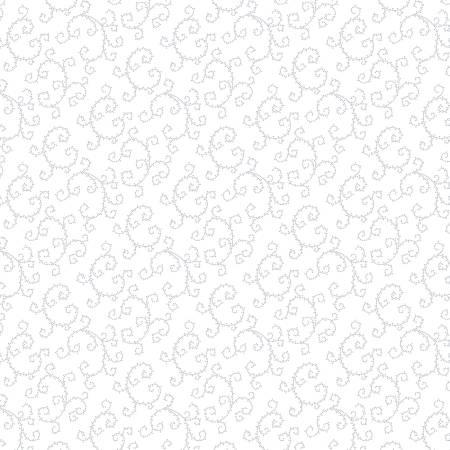 White on White Dotted Swirl 3 Inch repeat # 2640-01W