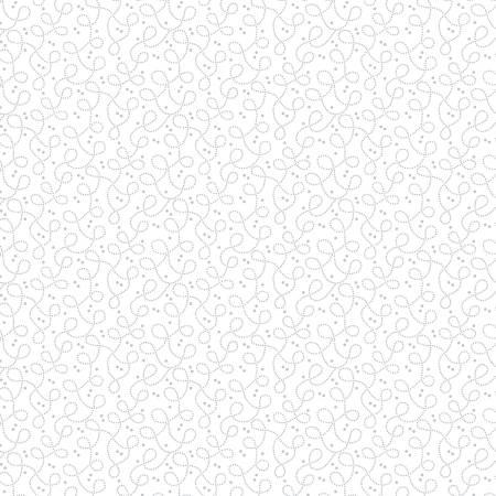 White on White Small Loops 1.5 Inch repeat # 2647-01W